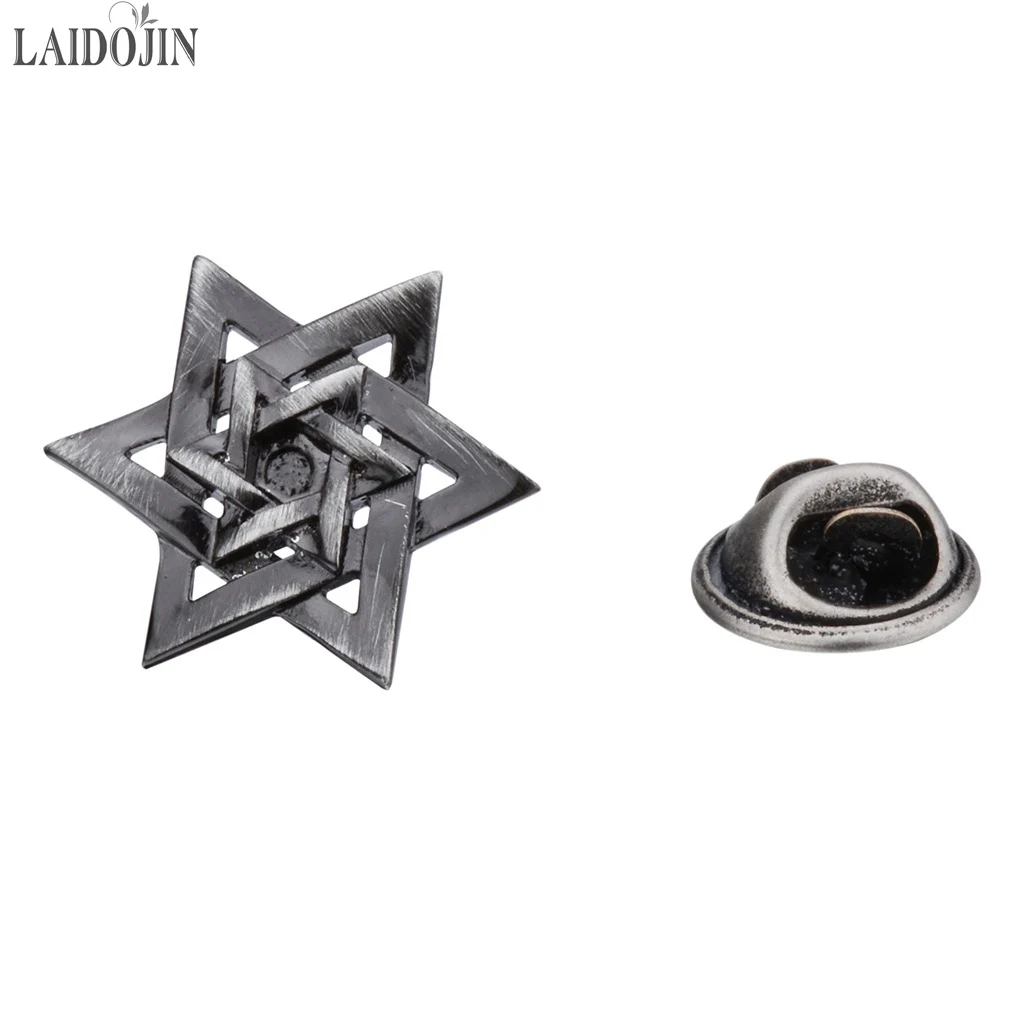 

LAIDOJIN Vintage Ancient Silver plated Lapel Pin Brooches Pins Fine Gift for Mens Brooches Collar Party Badge Jewelry