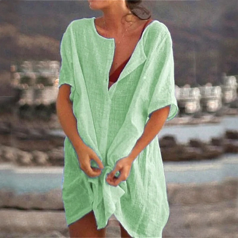 2021 Summer Woman's Basic Dress Solid Short Chiffon Beach Shirt White Dress Tunics Fashion Sexy Mini Casual Loose Ruch
2021 Summer Woman's Basic Dress Solid Short Chiffon Beach Shirt White Dress Tunics Fashion Sexy Mini Casual Loose Ruch