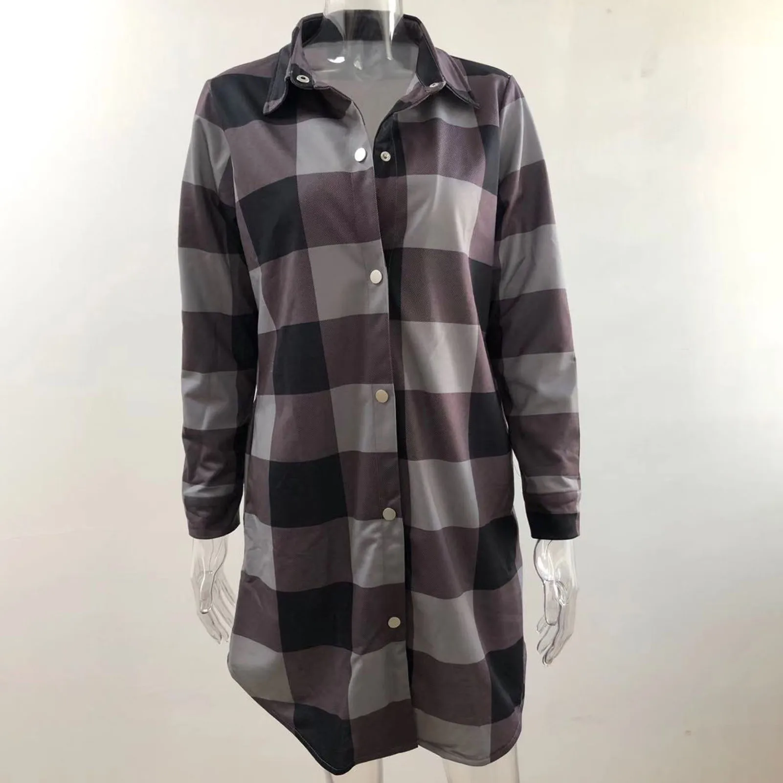 Autumn Long Open Front Coat Women Turn Down Collar Plaid Coat Button Casual Lady Slim Elegant Outerwear Clothes Cardigan 2020
Autumn Long Open Front Coat Women Turn Down Collar Plaid Coat Button Casual Lady Slim Elegant Outerwear Clothes Cardigan 2020