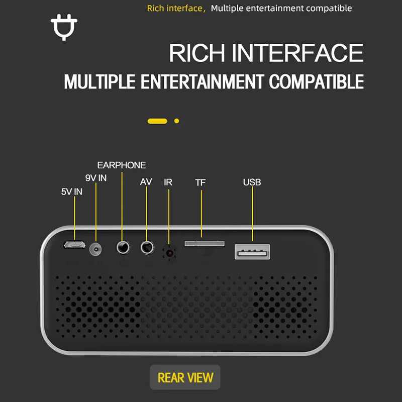 Mini Projector Supports 1080P HDMI USB Mini Beamer Home Media Player Kids Gift YT500 Mini Projector Led Home Theater
Mini Projector Supports 1080P HDMI USB Mini Beamer Home Media Player Kids Gift YT500 Mini Projector Led Home Theater