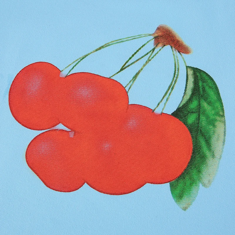 Summer Fashion Slim Sexy Cute Print Cherry Short Sleeve Tee SML Blue Cotton Woman Casual Skinny T-Shirt Lady Crop Top Tshirt
Summer Fashion Slim Sexy Cute Print Cherry Short Sleeve Tee SML Blue Cotton Woman Casual Skinny T-Shirt Lady Crop Top Tshirt