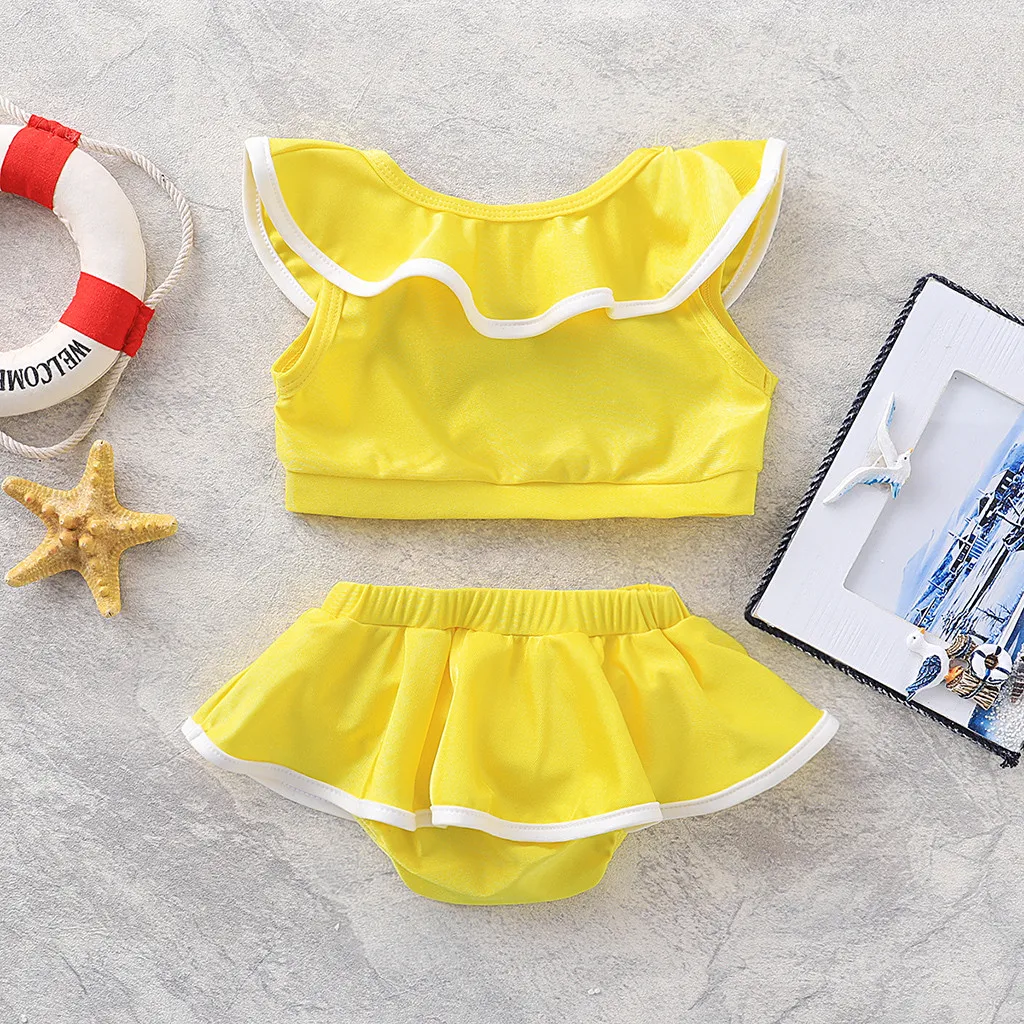 Child Baby Bikinis Summer Kids Baby Girls Ruffles Swimsuits Two Piece Solid Swimwear Summer Casual Solid Swimsuit
Child Baby Bikinis Summer Kids Baby Girls Ruffles Swimsuits Two Piece Solid Swimwear Summer Casual Solid Swimsuit