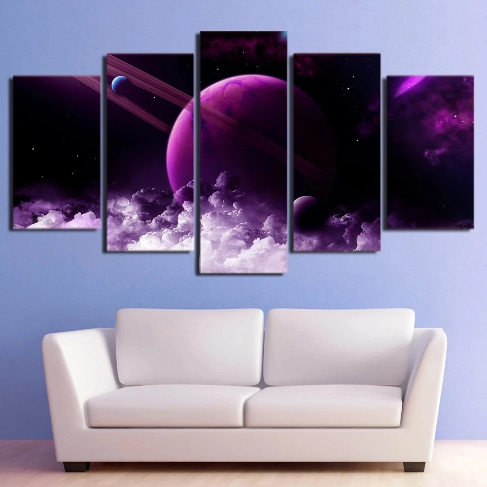 HD Prints Canvas Poster Modular Wall Art Pictures Frame 5 Pieces Universe Purple Planet Scenery Painting Living Room Home Decor
HD Prints Canvas Poster Modular Wall Art Pictures Frame 5 Pieces Universe Purple Planet Scenery Painting Living Room Home Decor
