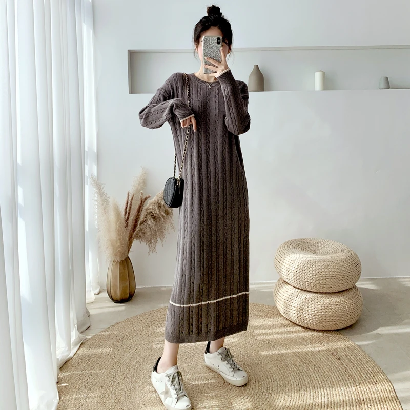 WAVSIYIER casual winter sweater dress women pollover 2020 jumper dresses autumn korean style knitwear thick knitted woman warm
WAVSIYIER casual winter sweater dress women pollover 2020 jumper dresses autumn korean style knitwear thick knitted woman warm