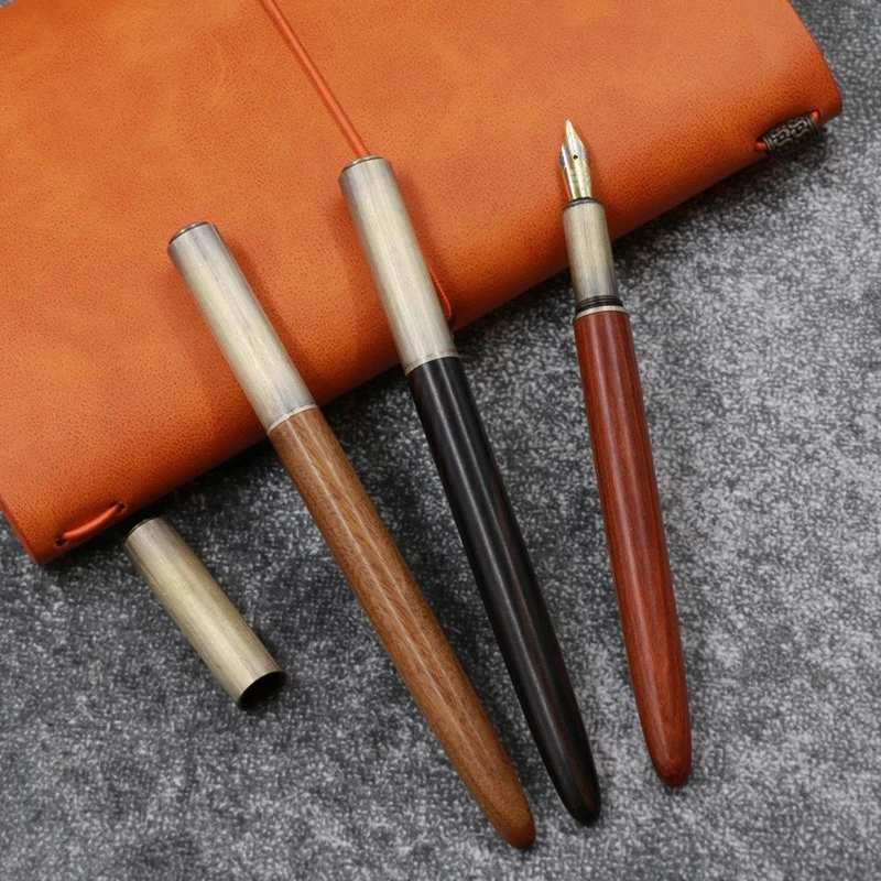 NEW high quality Copper WOOD fountain pen Spinning Luxury writing Office school supplies Bend Nib 0.5MM ink pens
NEW high quality Copper WOOD fountain pen Spinning Luxury writing Office school supplies Bend Nib 0.5MM ink pens