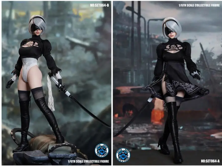 Pre-sale 1/6 SUPER DUCK SET064 NieR 2B Girl Head Sculpt Clothes Set Sexy Female Soldier Costume Model Fit 12'' Action Figure 2.0
Pre-sale 1/6 SUPER DUCK SET064 NieR 2B Girl Head Sculpt Clothes Set Sexy Female Soldier Costume Model Fit 12'' Action Figure 2.0