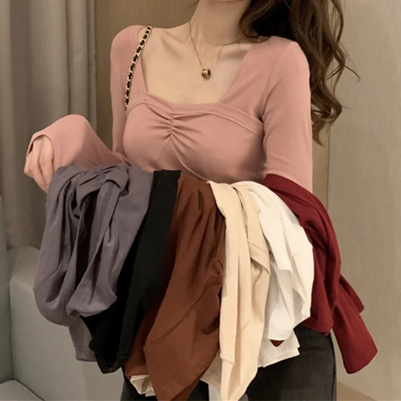 Collar Design Long Sleeve Popular Design Short Top Women Bottoming Shirt Autumn And Winter Rac
Collar Design Long Sleeve Popular Design Short Top Women Bottoming Shirt Autumn And Winter Rac