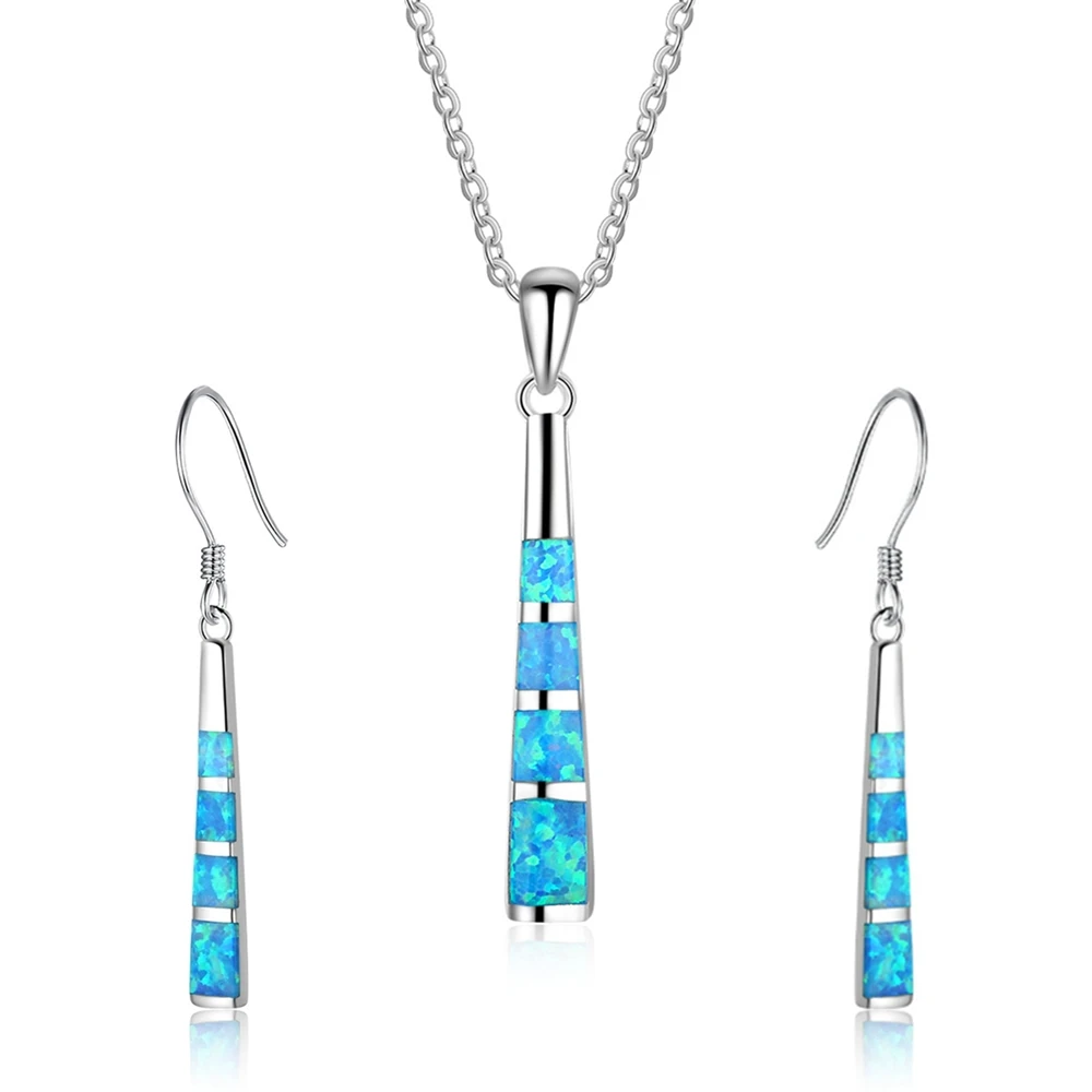 Fashion Beautiful Long Column Shape Necklace Earrings jewelry set Trendy Fire Opal Ear Stud Earring for girl friend best gift
Fashion Beautiful Long Column Shape Necklace Earrings jewelry set Trendy Fire Opal Ear Stud Earring for girl friend best gift