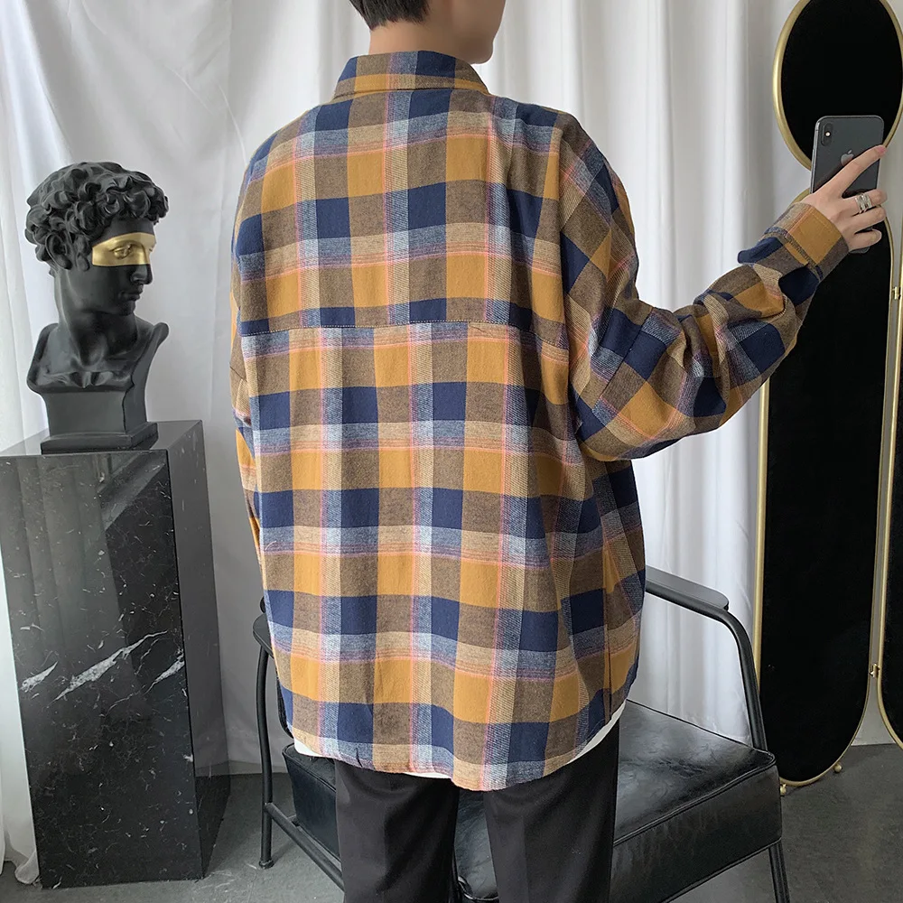 Plaid long sleeve shirt men loose INS tide Hong Kong wind shirt men loose coat autumn
Plaid long sleeve shirt men loose INS tide Hong Kong wind shirt men loose coat autumn