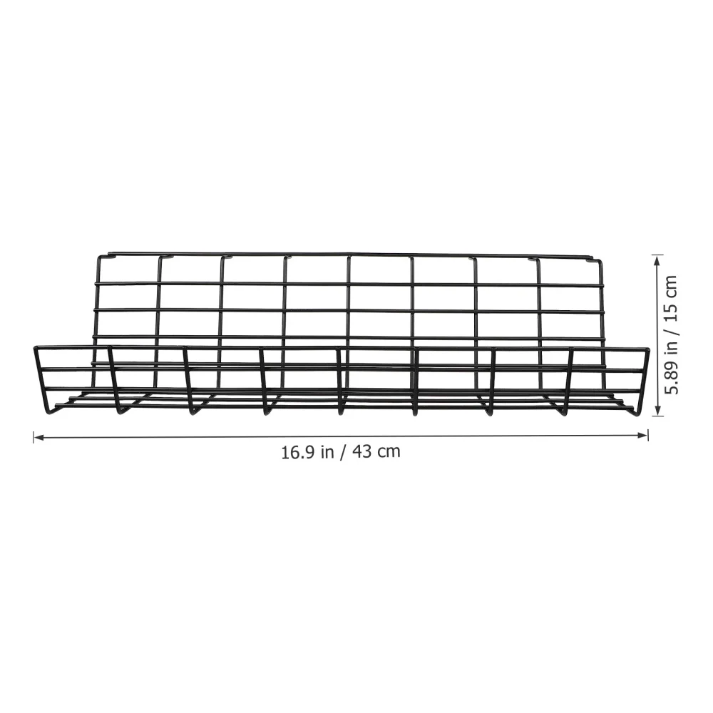 2pcs Table Storage Rack Wire Storage Rack Table Bottom Power Cable Organizer