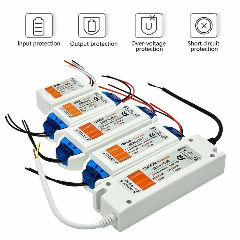 12V Power Supply Adapter 110V 220V to 12V Lighting For LED 72W DC Transformer 36W 100W LED Strip Driver Source Volts 12 18W T9W3
12V Power Supply Adapter 110V 220V to 12V Lighting For LED 72W DC Transformer 36W 100W LED Strip Driver Source Volts 12 18W T9W3
