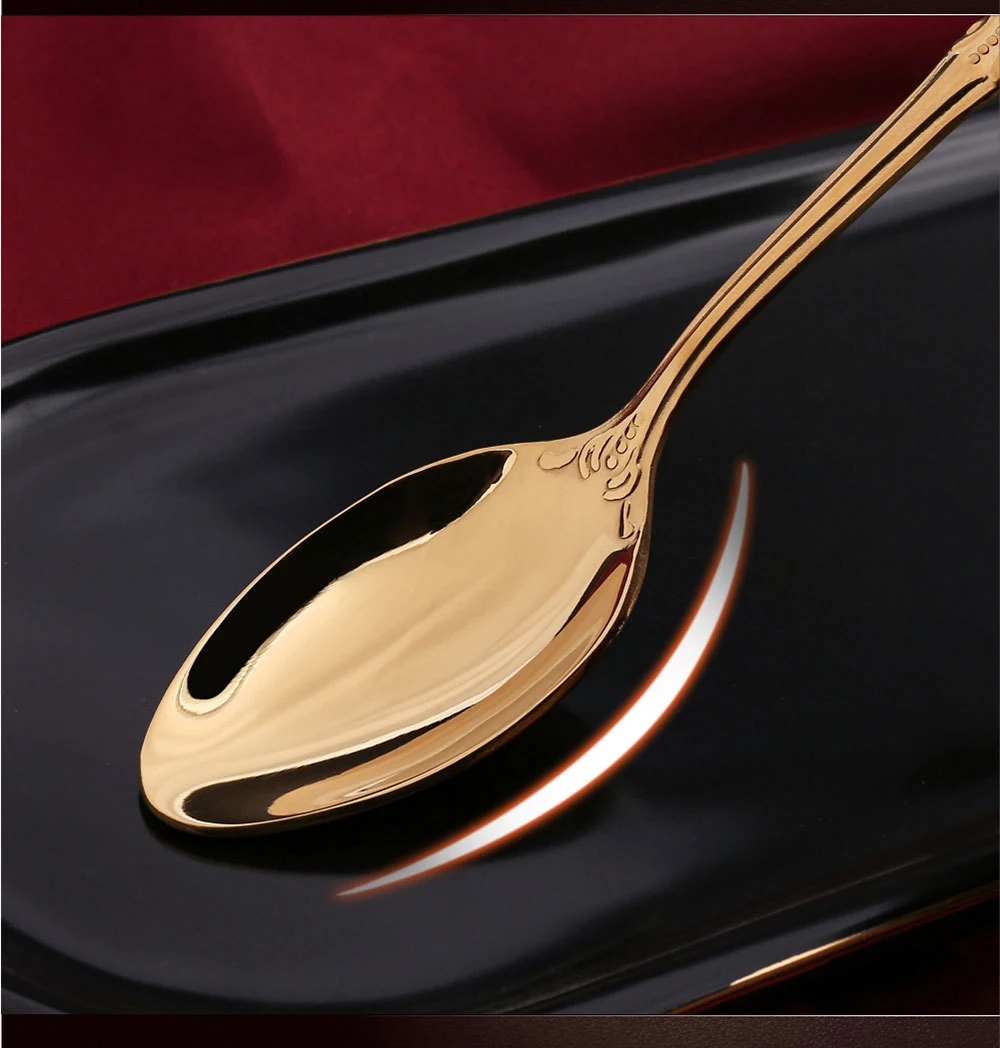 36pcs Gold Stainless Steel Cutlery Set luxury Dinnerware Knives Ice Tea Spoon Forks Kitchen Tableware For Dinner Silverware Gift
36pcs Gold Stainless Steel Cutlery Set luxury Dinnerware Knives Ice Tea Spoon Forks Kitchen Tableware For Dinner Silverware Gift