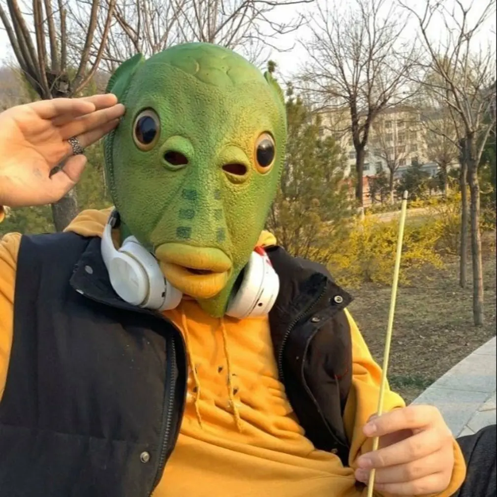 Cosplay Costume Mask Easter Green Fish Monster Latex Durable Mask Funny Cosplay Costume Carnival Party Head Halloween cosplay
Cosplay Costume Mask Easter Green Fish Monster Latex Durable Mask Funny Cosplay Costume Carnival Party Head Halloween cosplay