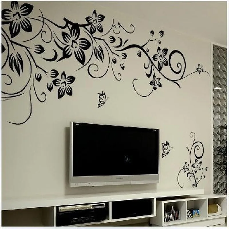 Wall Stickers Black Butterfly Flower Vine Living Room TV Background Decoration Home Decoration Posters
Wall Stickers Black Butterfly Flower Vine Living Room TV Background Decoration Home Decoration Posters