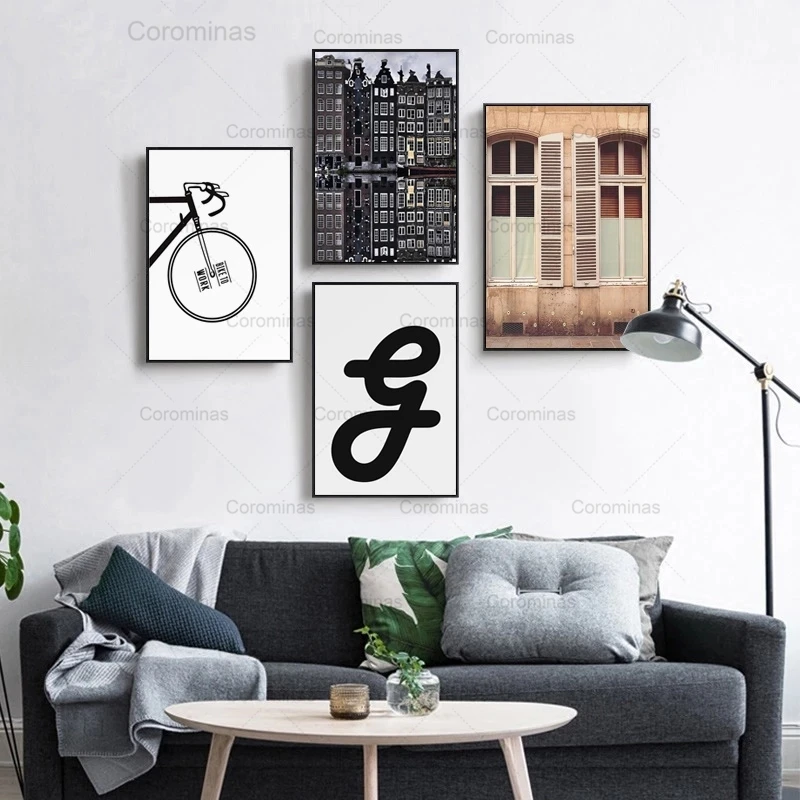 Картина на холсте настенное искусство украшение для дома велосипед современный