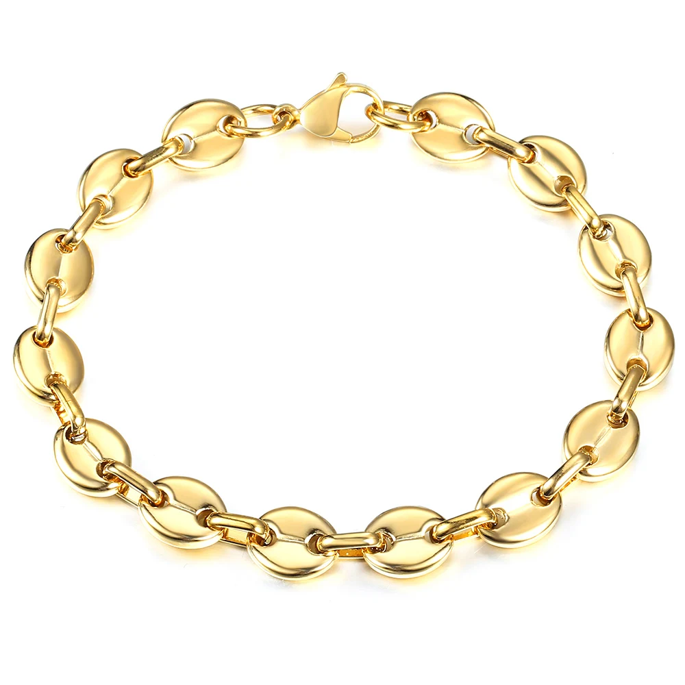 Davieslee 7/9/11mm Coffee Beans Link Chain Bracelet for Men Women Stainless Steel Gold Silver Color Fashion Jewelry Gift KBM169A
Davieslee 7/9/11mm Coffee Beans Link Chain Bracelet for Men Women Stainless Steel Gold Silver Color Fashion Jewelry Gift KBM169A