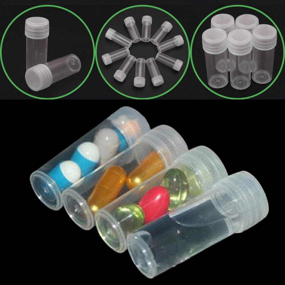 10Pcs 5ml Portable Empty Plastic Sample Bottle Small Bottle Test Tube Mini Bottles Storage Containers White Refillable Bottle
10Pcs 5ml Portable Empty Plastic Sample Bottle Small Bottle Test Tube Mini Bottles Storage Containers White Refillable Bottle