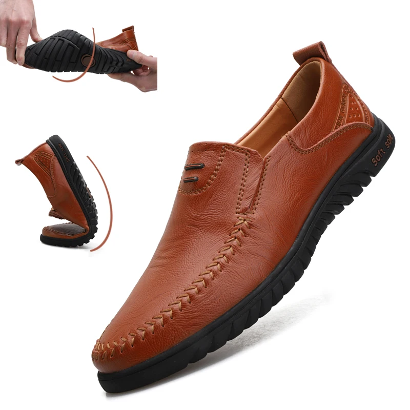 2020 Summer Fashion Leather Men's Loafers Casual Shoes Comfortable Breathable Non-slip Driving Shoes Black Large Size 37-44
2020 Summer Fashion Leather Men's Loafers Casual Shoes Comfortable Breathable Non-slip Driving Shoes Black Large Size 37-44