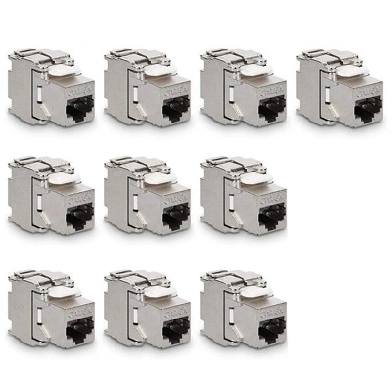 Network Cat6A Toolless Keystone Jack Module Full Shielded RJ45 Socket to LSA Toolfree Termination
Network Cat6A Toolless Keystone Jack Module Full Shielded RJ45 Socket to LSA Toolfree Termination
