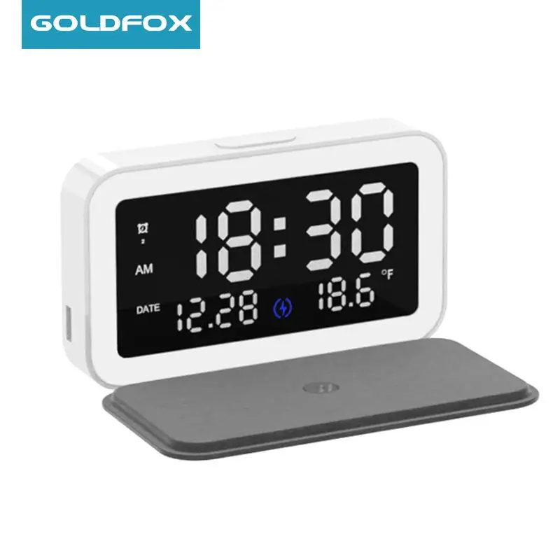 15W Wireless Charging Dock Station Alarm Clock LED Night Light for iPhone 12 pro max XR Samsung S20 ultra Wireless Charger Pad
15W Wireless Charging Dock Station Alarm Clock LED Night Light for iPhone 12 pro max XR Samsung S20 ultra Wireless Charger Pad