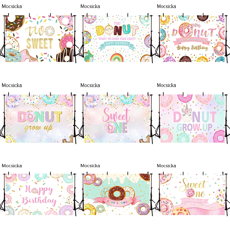 Mocsicka Sweet Donuts Photography Background Newborn Child Portrait Photo One Birthday Party Backdrop Decoration Props Studio
Mocsicka Sweet Donuts Photography Background Newborn Child Portrait Photo One Birthday Party Backdrop Decoration Props Studio