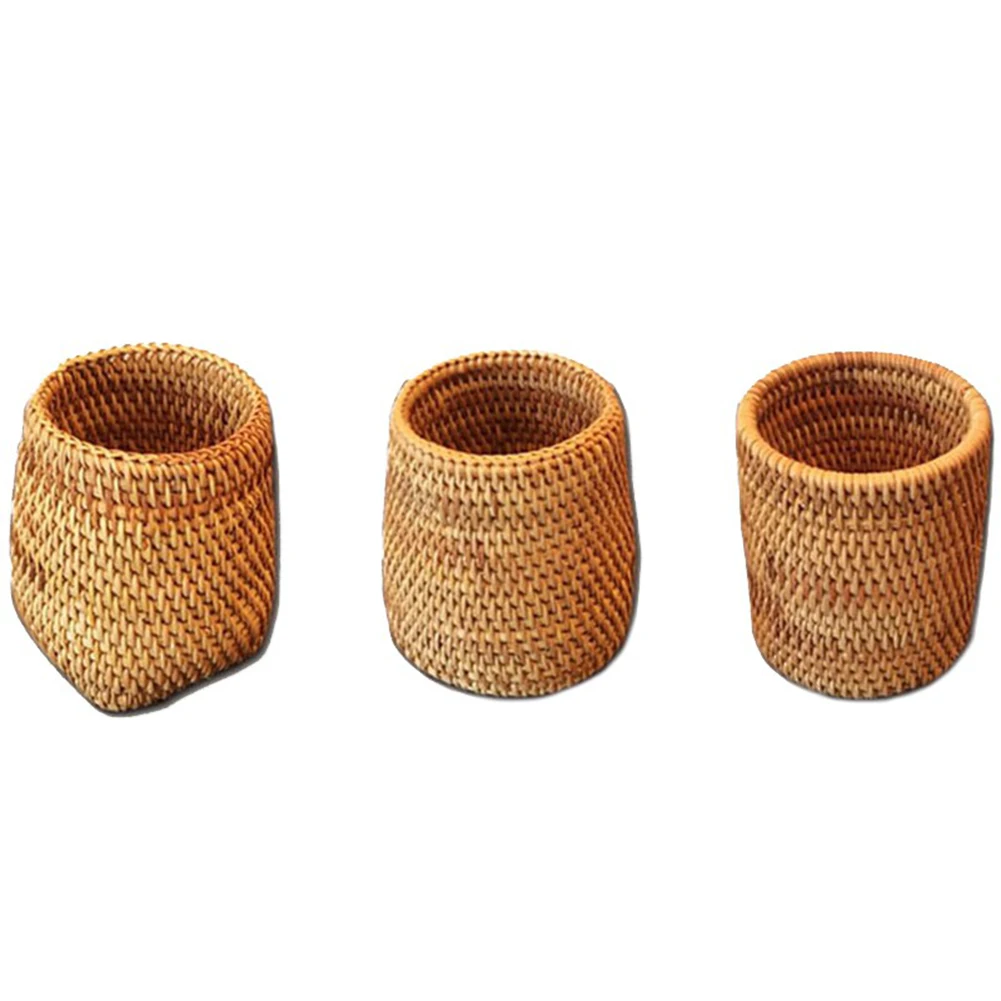 3 Styles Brown Rattan Pen Holder Handwoven Pencil Makeup Brush Organizer Multi-Purpose for Home Office Desk
3 Styles Brown Rattan Pen Holder Handwoven Pencil Makeup Brush Organizer Multi-Purpose for Home Office Desk
