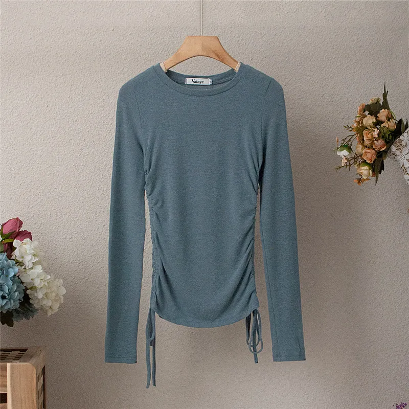 Johnature Women Casual Loose All Match Base T-Shirts 2021 Autumn New O-neck Full Sleeve Shirred Female Tops
Johnature Women Casual Loose All Match Base T-Shirts 2021 Autumn New O-neck Full Sleeve Shirred Female Tops