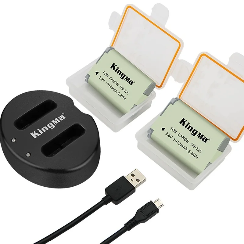 Ockered 1910mAh 2-Pack of NB-12L Batteries and USB Dual Battery Charger for Canon G1X MARKII N100 MINI X Camera Battery Charger
Ockered 1910mAh 2-Pack of NB-12L Batteries and USB Dual Battery Charger for Canon G1X MARKII N100 MINI X Camera Battery Charger