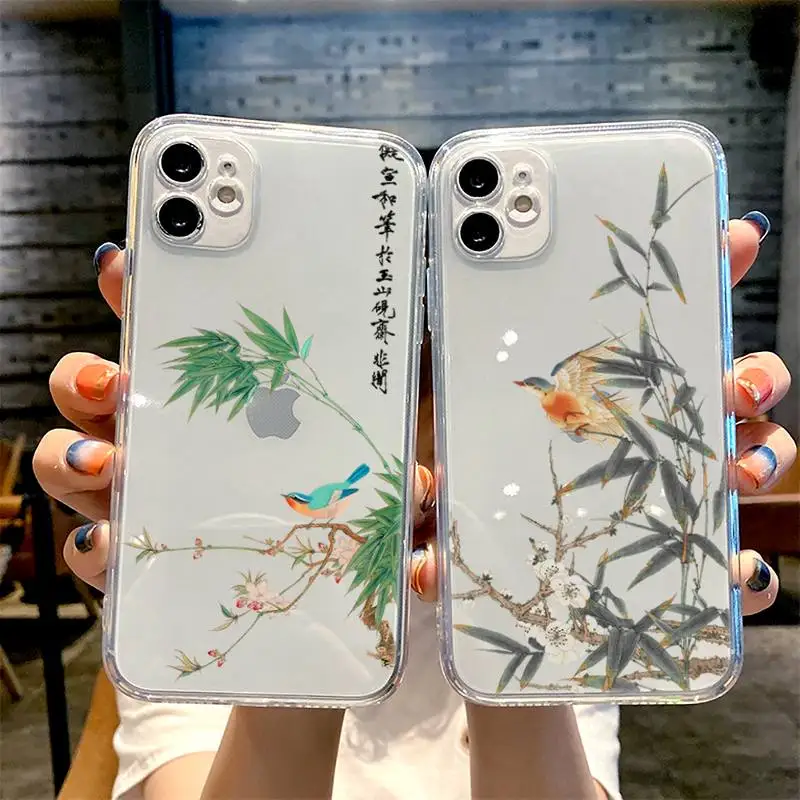 Bamboo leaves Bird Chinese style Phone Case for iphone 12 11 XS 13 pro max mini 6 6s 7 8 plus SE2020 X XR transparent clear case
Bamboo leaves Bird Chinese style Phone Case for iphone 12 11 XS 13 pro max mini 6 6s 7 8 plus SE2020 X XR transparent clear case