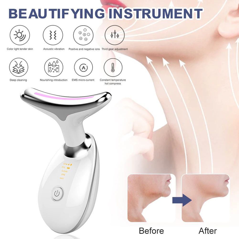 Facial Massage LED Photon Therapy Neck Massager Facial Lifting Tool Heating Skin Firming Reduce Double Chin Anti-wrinkle Tool
Facial Massage LED Photon Therapy Neck Massager Facial Lifting Tool Heating Skin Firming Reduce Double Chin Anti-wrinkle Tool