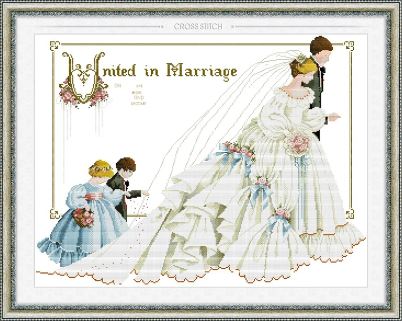 92X77cm 11CT Stamped Printed Cross Stitch,Sets For Embroidery Kit Full Cross-Stitching Cotton & Silk Floss European Wedding 
92X77cm 11CT Stamped Printed Cross Stitch,Sets For Embroidery Kit Full Cross-Stitching Cotton & Silk Floss European Wedding