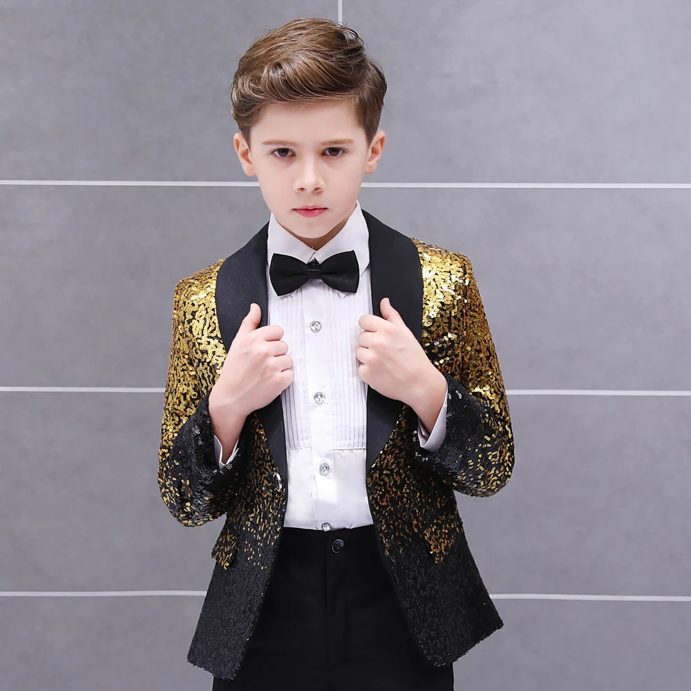 Hip Hop Costumes Children Gradient Gold Sequined Coat Boys Stage Wear Jacket Kids Jazz Modern Dance Clothing Show Outfit
Hip Hop Costumes Children Gradient Gold Sequined Coat Boys Stage Wear Jacket Kids Jazz Modern Dance Clothing Show Outfit
