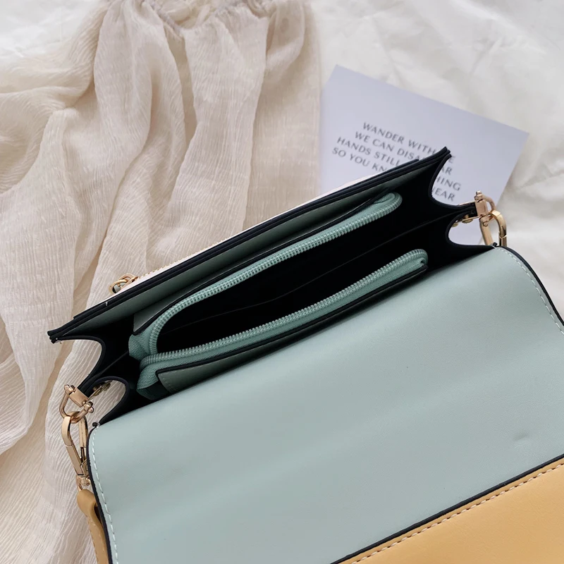 Color Matching Female Bag Pu Crossbody Zipper Bean Paste Shoulder Crossbody Bag Torebka Damska
Color Matching Female Bag Pu Crossbody Zipper Bean Paste Shoulder Crossbody Bag Torebka Damska