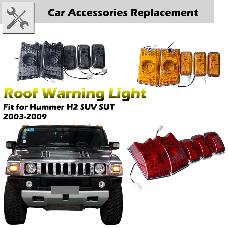 LED Warning Lamp T10 Fit For Hummer H2 SUV SUT Smoked Black Roof Marker Lights Indicator Red Yellow Light Car Accessories 
LED Warning Lamp T10 Fit For Hummer H2 SUV SUT Smoked Black Roof Marker Lights Indicator Red Yellow Light Car Accessories
