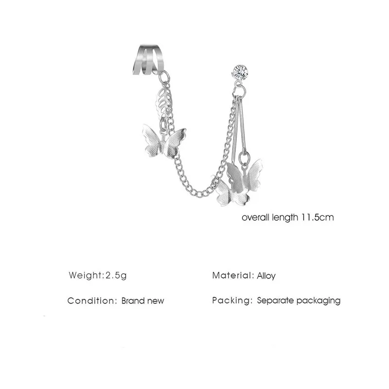 New Fashion Earrings Creative Exaggerated Long Butterfly Chain Earrings For Women Drop Stud Earring For Female Jewelry Gift
New Fashion Earrings Creative Exaggerated Long Butterfly Chain Earrings For Women Drop Stud Earring For Female Jewelry Gift