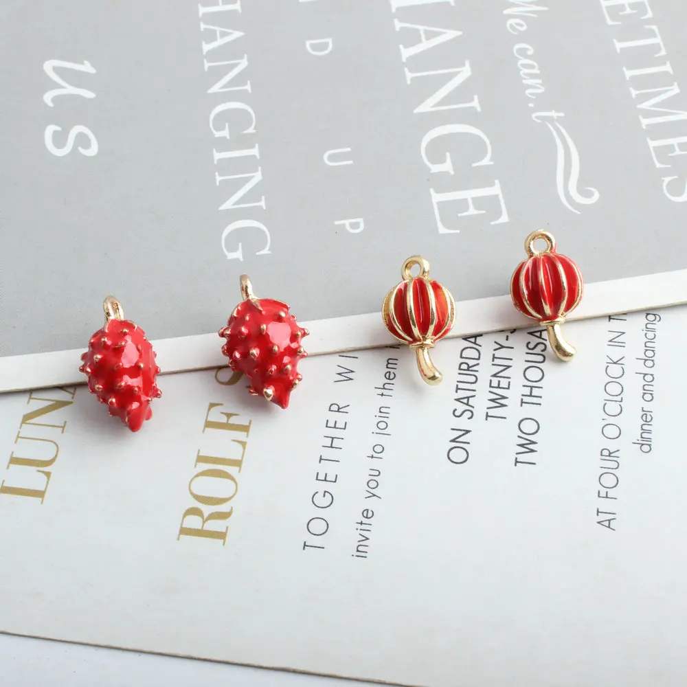 17-18MM 30Pcs Glazing KC Alloy Red Chinese Lantern Style Earring Necklace Pendants Jewelry Charms Making Findings Accessories
17-18MM 30Pcs Glazing KC Alloy Red Chinese Lantern Style Earring Necklace Pendants Jewelry Charms Making Findings Accessories