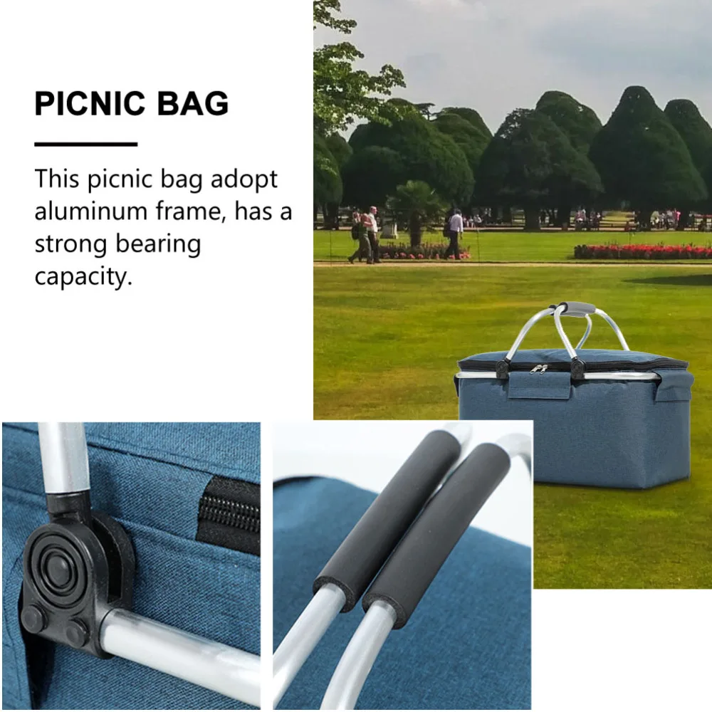 1Pc Insulated Picnic Basket Portable Cooler Picnic Bag with Portable Handle
1Pc Insulated Picnic Basket Portable Cooler Picnic Bag with Portable Handle