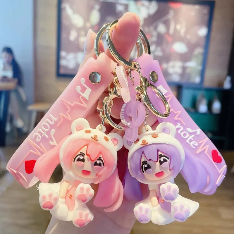 Bandai Kawaii Cute Keychain Hatsune Miku Beautiful Girl Cartoon Keychain Stereo Car Pendant Creative Gift for Children
Bandai Kawaii Cute Keychain Hatsune Miku Beautiful Girl Cartoon Keychain Stereo Car Pendant Creative Gift for Children