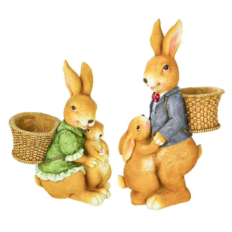Cute Bunny Family Faceplate Flower Pot Landscape Ornament Animal Model Lawn Garden Figurine Artificial Ornaments
Cute Bunny Family Faceplate Flower Pot Landscape Ornament Animal Model Lawn Garden Figurine Artificial Ornaments
