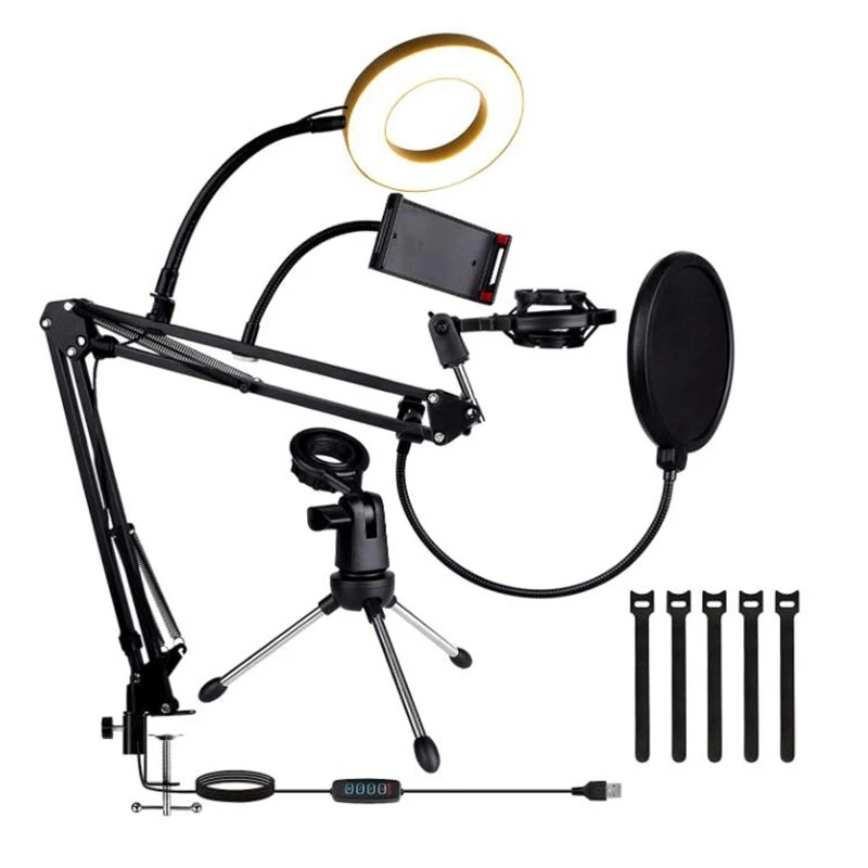 Microphone Stand,Adjustable Microphone Arm Holder,Blowout Prevention Net,Ring Light,For Blue Nano Snowball Etc
Microphone Stand,Adjustable Microphone Arm Holder,Blowout Prevention Net,Ring Light,For Blue Nano Snowball Etc