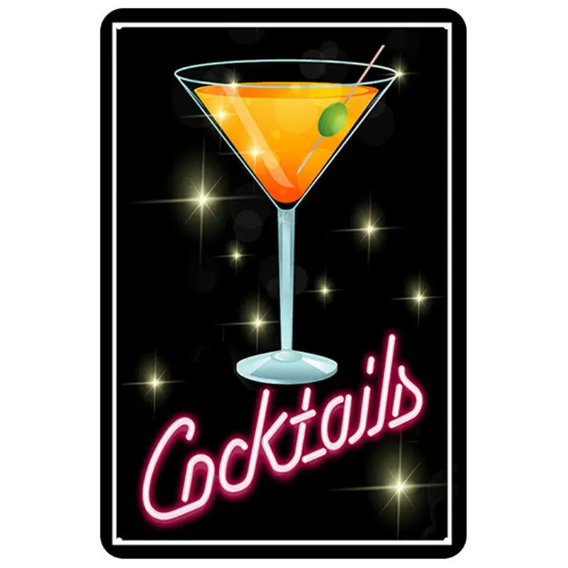 Metal Tin Sign Cocktail Wall Art Sign Decoration Antique Plaque Poster Living Room Bar Pub Home Classic Retro 20x30cm
Metal Tin Sign Cocktail Wall Art Sign Decoration Antique Plaque Poster Living Room Bar Pub Home Classic Retro 20x30cm