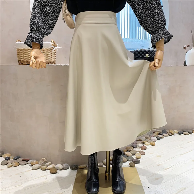 New Women's Clothing 2021 Autumn Winter Design Versatile high waist slim PU leather medium and long A-line large swing skirt
New Women's Clothing 2021 Autumn Winter Design Versatile high waist slim PU leather medium and long A-line large swing skirt