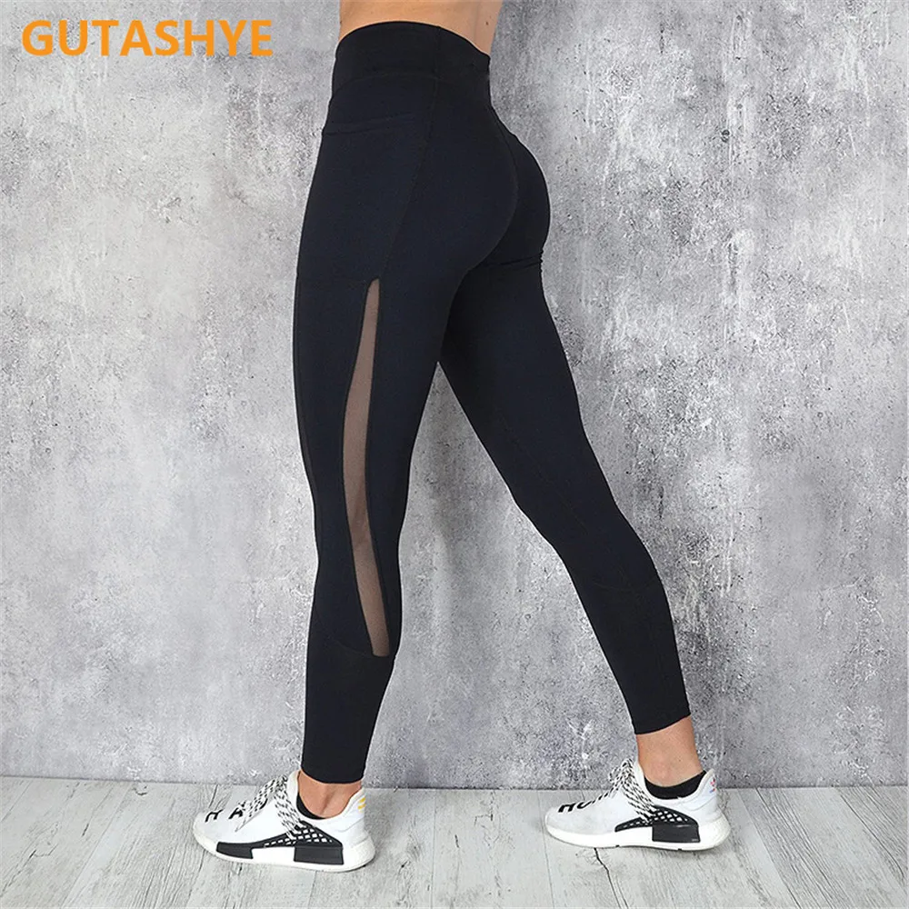 New Full Length Workout Leggings With Pocket Women High Waist Mesh Patchwork Yoga Pants Fitness Gym Exercise Sport Pants
New Full Length Workout Leggings With Pocket Women High Waist Mesh Patchwork Yoga Pants Fitness Gym Exercise Sport Pants