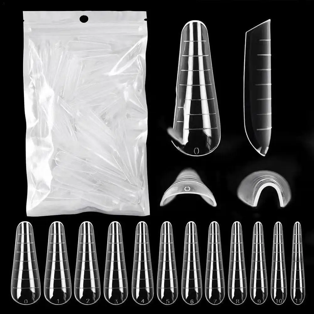 60pcs/bag Clear Nail Tips Nail Art UV Gel Quick Building Mold With Scale Manicure Supplies DIY Dual Forms For Nails Extension
60pcs/bag Clear Nail Tips Nail Art UV Gel Quick Building Mold With Scale Manicure Supplies DIY Dual Forms For Nails Extension