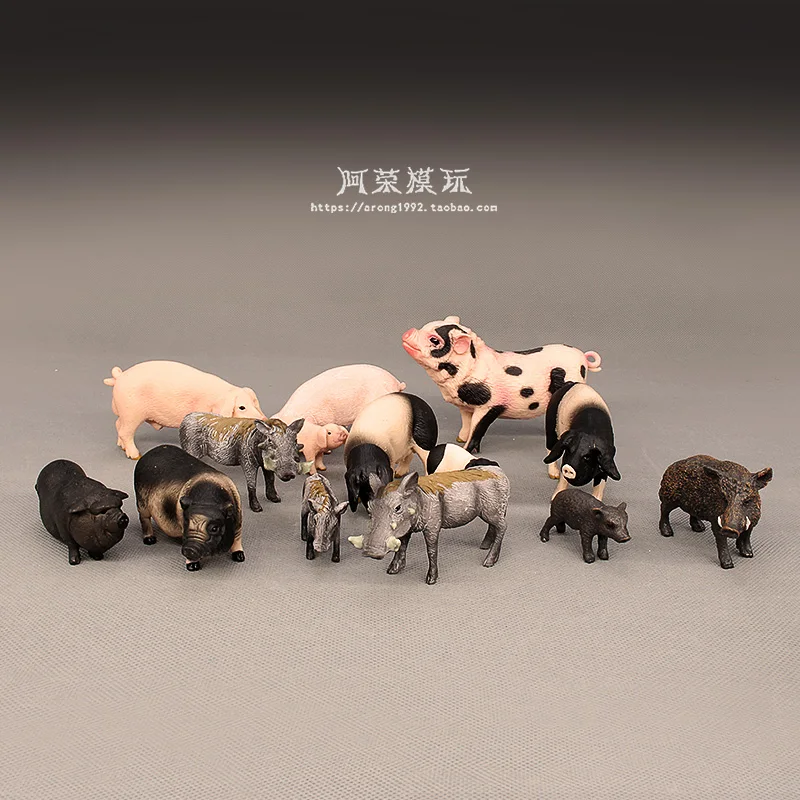 

Фигурки-модели животных на ферме, миниатюрные украшения в виде свиньи, сказочного сада, экшн-фигурки, развивающие игрушки
