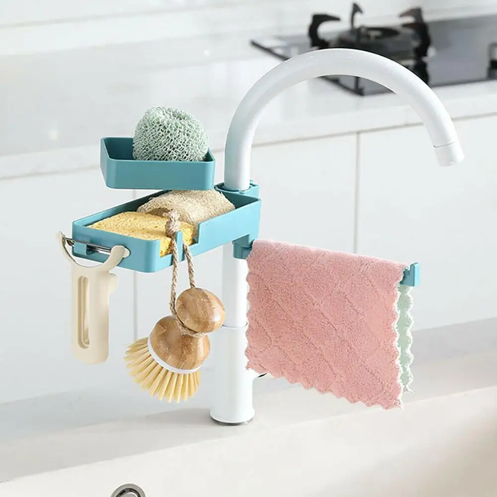 Sink Hanging Storage Rack Bathroom Kitchen Faucet Clip Double Layer Sponge Dish Cloth Clip Shelf Drain Dry Towel Organizer
Sink Hanging Storage Rack Bathroom Kitchen Faucet Clip Double Layer Sponge Dish Cloth Clip Shelf Drain Dry Towel Organizer