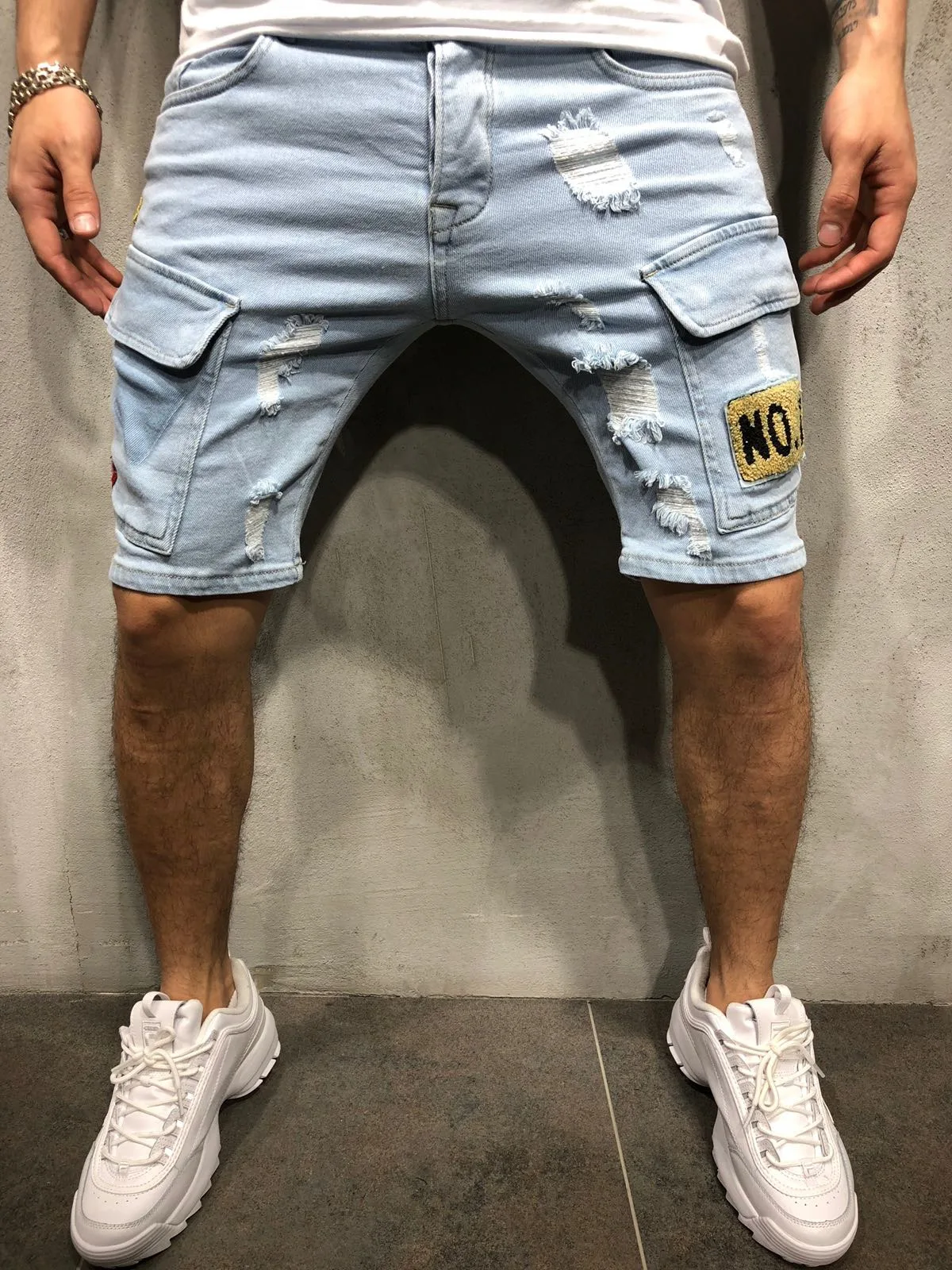 Men's Brand Ripped Summer Men's Embroidered Pocket Denim Shorts Hip-Hop Jogging 5Cent Shorts Paint Straight Slim White Dot Jeans
Men's Brand Ripped Summer Men's Embroidered Pocket Denim Shorts Hip-Hop Jogging 5Cent Shorts Paint Straight Slim White Dot Jeans