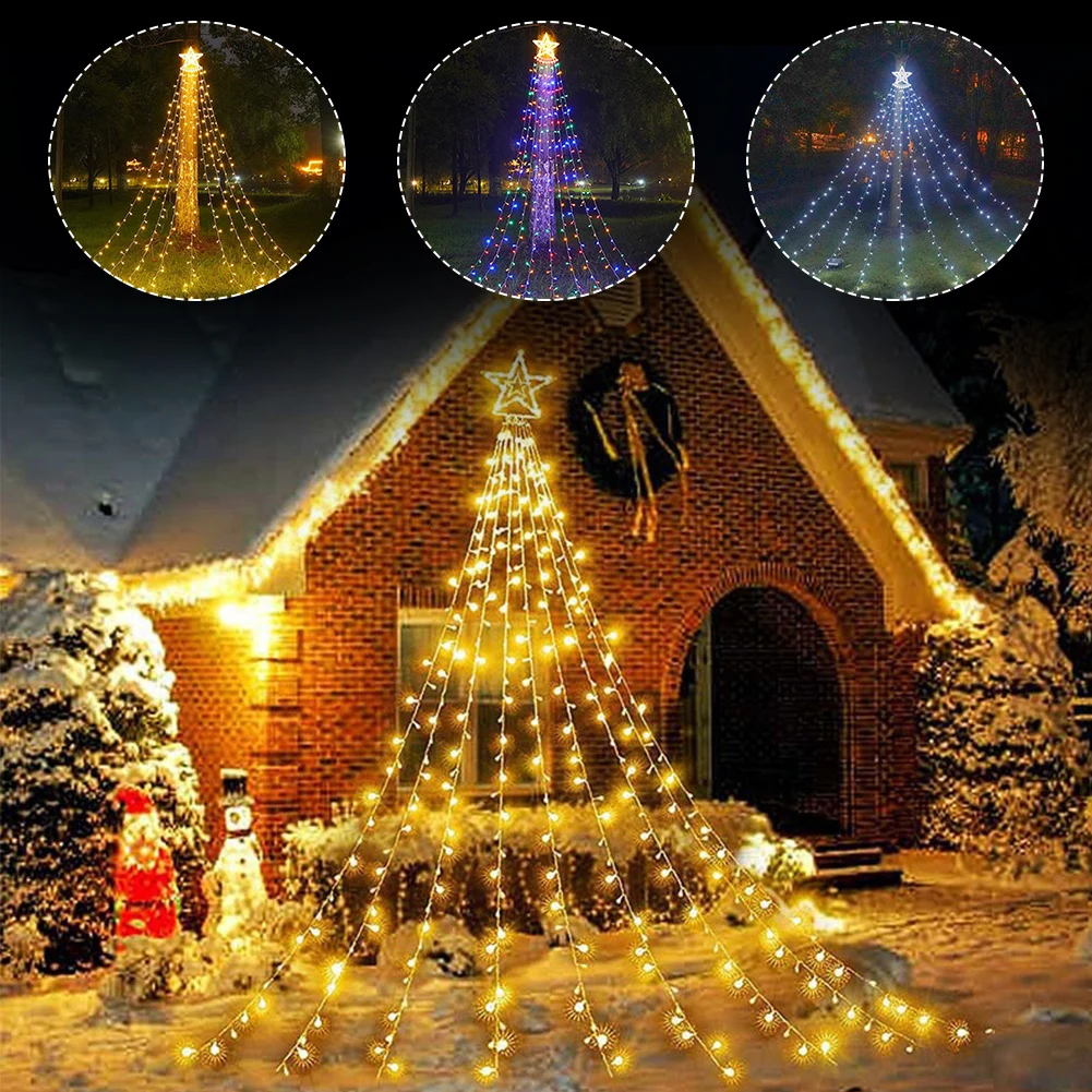 LED Star Lights Xmas Waterproof 8-Mode Fairy String Lights Waterfall Outdoor Lights for Garden Yard Wedding Christmas Decoration
LED Star Lights Xmas Waterproof 8-Mode Fairy String Lights Waterfall Outdoor Lights for Garden Yard Wedding Christmas Decoration