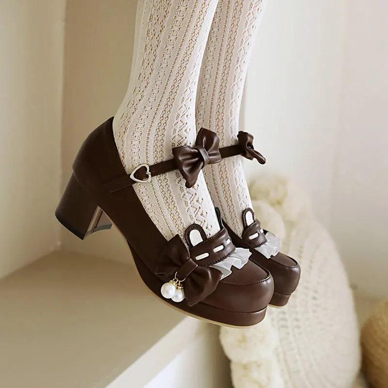 Lolita Girls Mary Janes Shoes Bowknot Princess Ruffles Japanese Sweet Bride Wedding Party Dress Pumps Cosplay Pink 34-48
Lolita Girls Mary Janes Shoes Bowknot Princess Ruffles Japanese Sweet Bride Wedding Party Dress Pumps Cosplay Pink 34-48