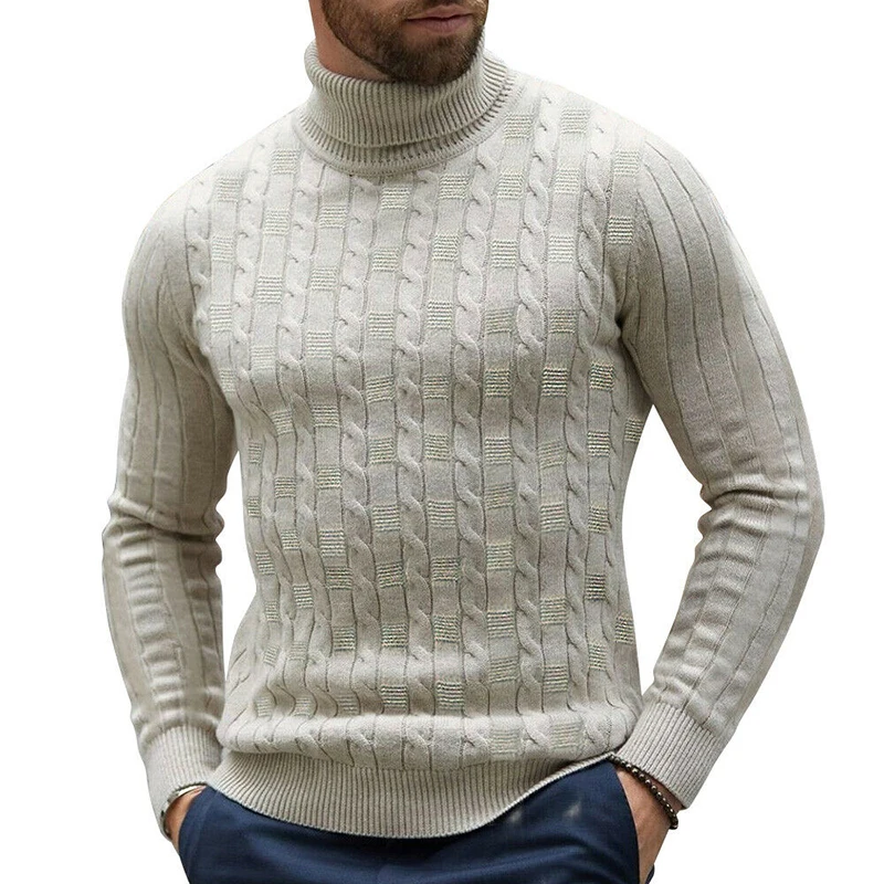 Winter High Neck Warm Sweater Men Turtleneck Sweaters Slim Fit Pullover Men Knitwear Male Solid Color Long Sleeve Casual Sweater
Winter High Neck Warm Sweater Men Turtleneck Sweaters Slim Fit Pullover Men Knitwear Male Solid Color Long Sleeve Casual Sweater